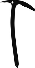 Ice Axe Silhouette – Climbing and Mountaineering Tool Vector
