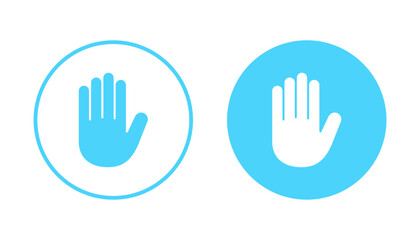 Obraz premium Hand icon vector. hand sign and symbol. palm