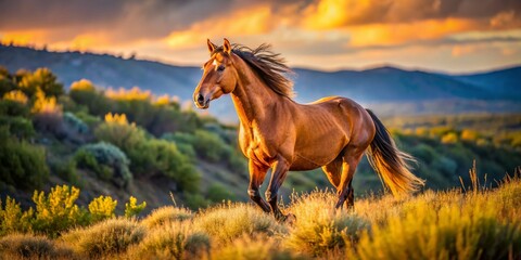 Majestic Wild Horse in Natural Habitat: Breathtaking Documentary Photography