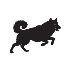 German Shepherd Silhouette Pack – Walking and Running Poses on Vector