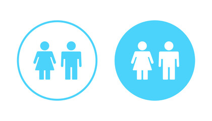 Man and woman icon vector. male and female sign and symbol. Girls and boys