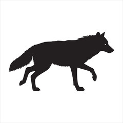 German Shepherd Silhouette Pack – Walking and Running Poses on Vector