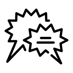 quarrel line icon