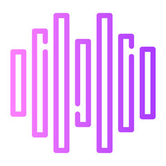 sound waves gradient icon