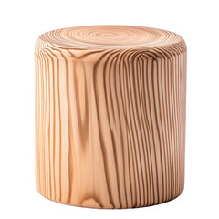 Wooden stool with curved design and natural finish suitable for home or office decor