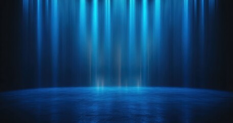 Obraz premium Futuristic Abstract Technology Background with Blue Light Beams and Modern Science Graphics