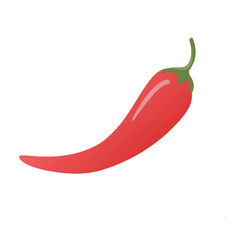 red hot chili pepper. Fresh Chili illustration on transparant background