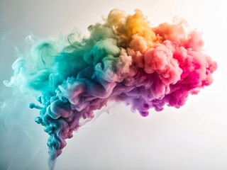 Minimalist Colored Smoke Photography: Abstract Art Background