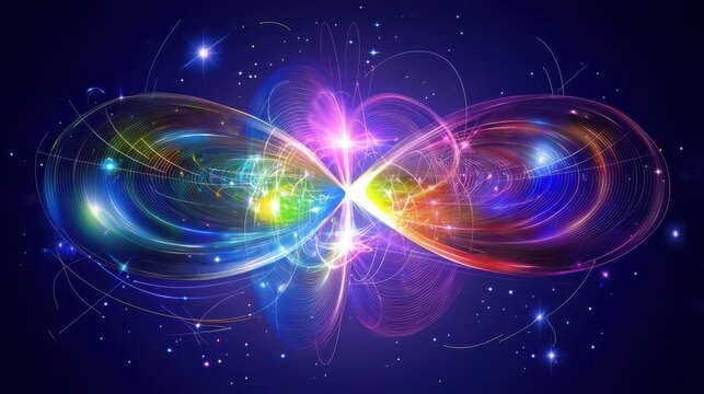 Visualizing the lorenz attractor in chaos theory digital art abstract cosmic high-resolution