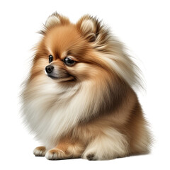pomeranian dog isolated on white