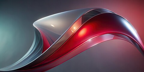 Abstract Red and White Form