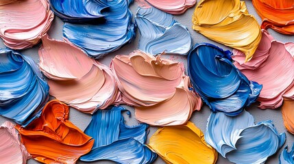 Colorful Paint Strokes Texture Background