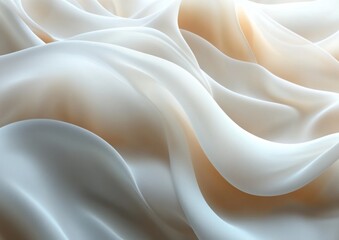 Fototapeta premium Elegant Smooth Curves Beigebg Frame Material Abstract Background