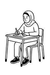 muslim students in exam