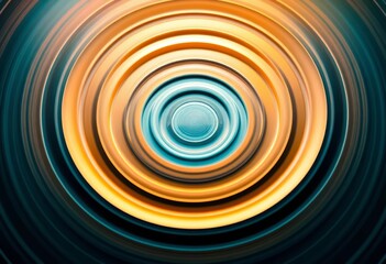 Abstract concentric circles radiating outwards, mimicking sonar or sound waves, motion, sonar
