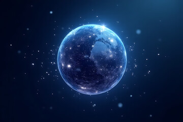 Fototapeta premium Exploring the cosmic wonders of earth from space digital art dark atmosphere aerial view