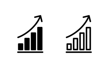 Growing graph Icon vector illustration. Chart sign and symbol. diagram icon