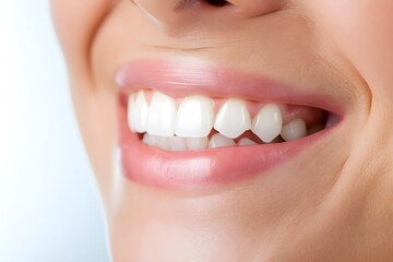 Obraz premium A Closeup View of White Teeth and a Radiant Smile.