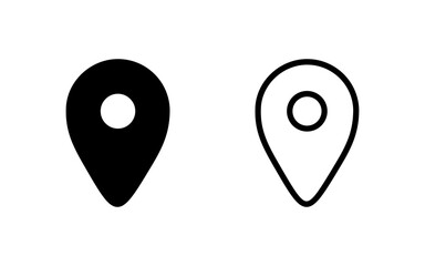 Pin icon vector illustration. Location sign and symbol. destination icon. map pin