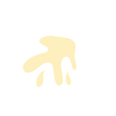 melted cream vector illustration