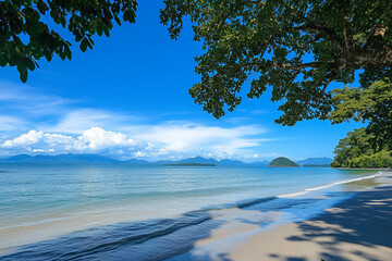 青い海, 砂浜, 海岸, 波打ち際, 白い砂, 夏, 海辺, ビーチ, 夕陽, サンセット, 青空, 水面, 透明な水, 海の風景, 海の波, 自然, リゾート, 海の音, 潮風, 海外旅行, 日本の海岸, 湘南海岸, 無人ビーチ, 観光地, 旅行写真, 癒しの風景, 休日, マリンブルー, トロピカルビーチ, サーフィンスポット, 貝殻拾い, 海水浴場, 太陽光線, 海の眺め, 静かな海岸線, 