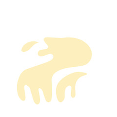 melted cream vector illustration