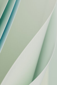 Fototapeta Abstract Wavy Patterns in Pastel Green and Yellow Shades