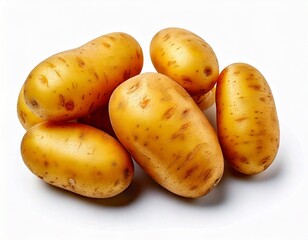 白背景に複数個ののじゃがいも