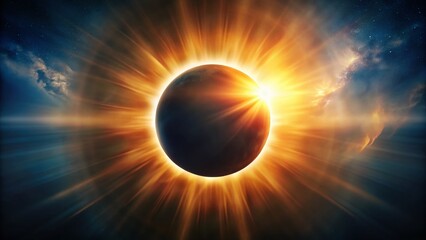 Obraz premium Solar Eclipse 2024: Shadow Play - Dramatic Documentary Photography