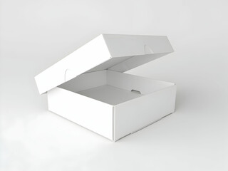 A Clean and Simple Presentation, An Open, Unbranded Pizza Delivery Box Mockup for Culinary Branding and Design Projects, Presenting Customizable Packaging Solutions