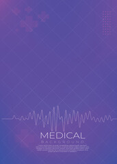 Modern Medical Background with Gradient Colors and ECG Line