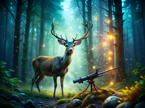 Surreal Crossbow Deer Hunt: Mystical Forest Ambush