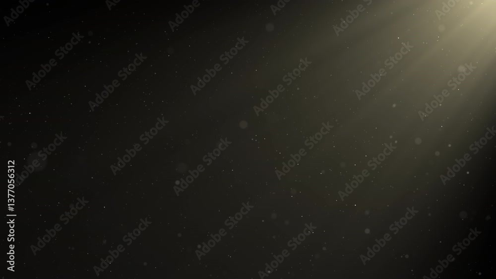 Wall mural flickering abstract dust particles motion. volumetric light. seamless loop