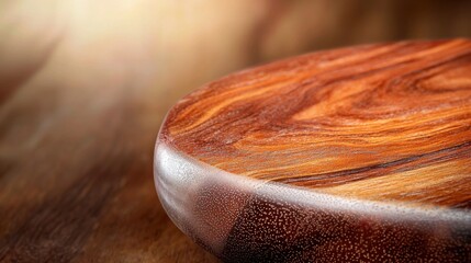 A photograph showcasing the intricate wood grain pattern and rich, earthy tones of mango wood.