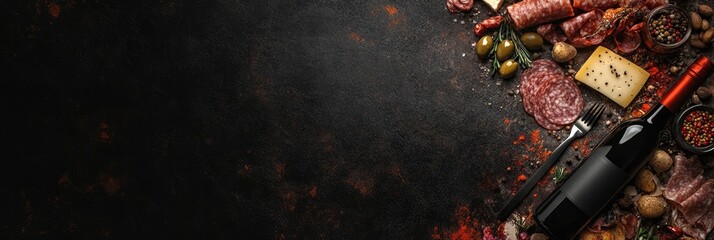 Mediterranean Meats and Cheeses with Wine