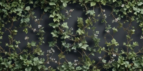 Delicate ivy vines intertwined with tiny flowers and leaves in a intricate filigree design ,  lace,  botanical,  filigree