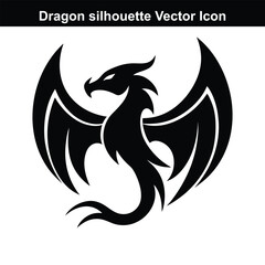 Fototapeta premium Black and white dragon vector illustration with a mythical and artistic design.