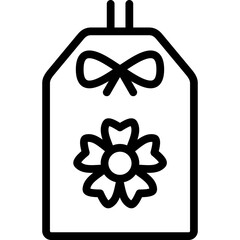 omamori icon illustration design with outline