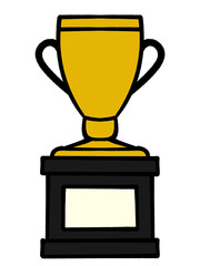 シンプルなトロフィーのイラスト素材
