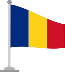 romania, flag, country, symbol, europe, icon, button, national, romanian, nation, waving, banner, illustration, patriotism, vector, sign, emblem, 3d, yellow, travel, wind, design, pin, isolated, world