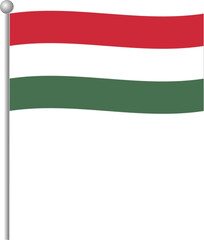 hungary, flag, country, hungarian, national, symbol, waving, wind, patriotism, nation, banner, red, europe, bulgaria, white, isolated, icon, illustration, green, emirates, sign, patriotic, 3d, wave