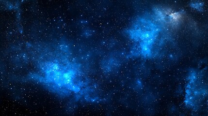 Obraz premium Cosmic Nebula Deep Blue Space Background