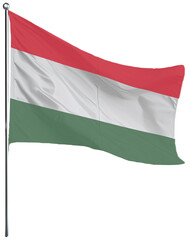 hungary, flag, country, hungarian, national, symbol, waving, wind, patriotism, nation, banner, red, europe, bulgaria, white, isolated, icon, illustration, green, emirates, sign, patriotic, 3d, wave