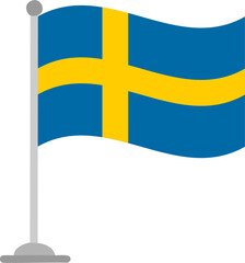 Obraz premium sweden, flag, swedish, symbol, europe, country, icon, button, nation, national, banner, scandinavia, illustration, stockholm, vector, scandinavian, sign, patriotism, finland