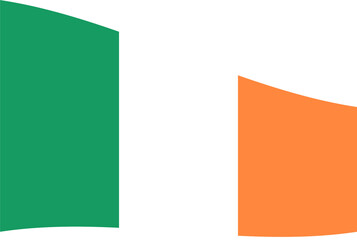 Ireland, flag, country, national, symbol, wind, waving, patriotism, nation, banner, isolated, europe, 3d, pin, icon, emblem, culture, illustration, pole, republic, white, vector, design, label