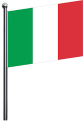 flag, italy, italian, symbol, country, banner, nation, national, icon, europe, waving, 3d, patriotism, wind, button, illustration, french, design, vector, rome, sign, emblem, peruvian, pin, map, pole
