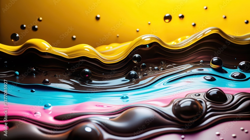 Canvas Prints abstract colorful liquid background