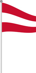 austria, flag, europe, austrian, country, national, symbol, banner, waving, nation, sign, 3d, wind, patriotism, icon, illustration, pin, red, wave, design, world, ribbon, republic, state, vector