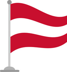 austria, flag, europe, austrian, country, national, symbol, banner, waving, nation, sign, 3d, wind, patriotism, icon, illustration, pin, red, wave, design, world, ribbon, republic, state, vector