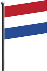 netherlands, flag, banner, symbol, illustration, vector, sign, ribbon, nation, design, national, waving, country, wind, holland, emblem, icon, patriotism, decoration, color, 3d, element, label